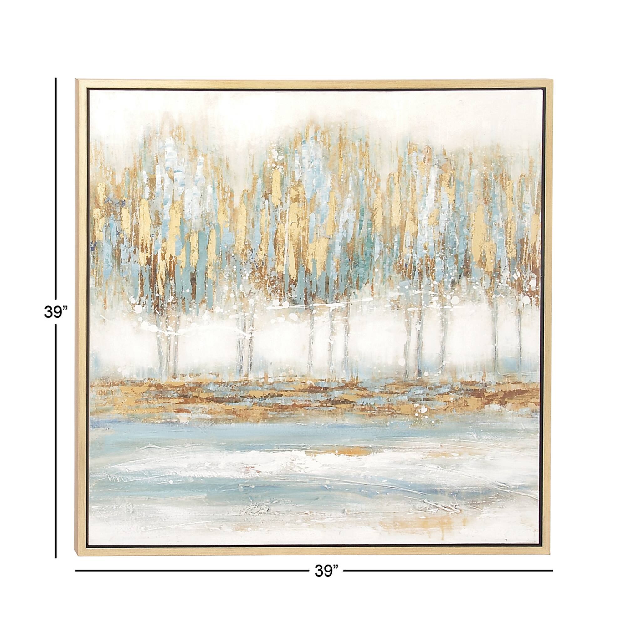 Blue Traditional Lakeside Canvas Wall Art